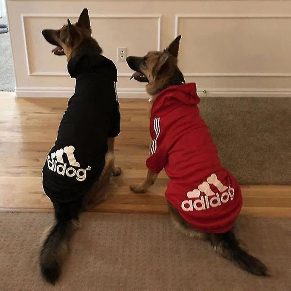 Vinterhundkläder Adidog Sport Tröjor Sweatshirts Varm kappa Kläder för små Medium Stora Hundar Stora Hundar Katt Husdjur Valp Outfi