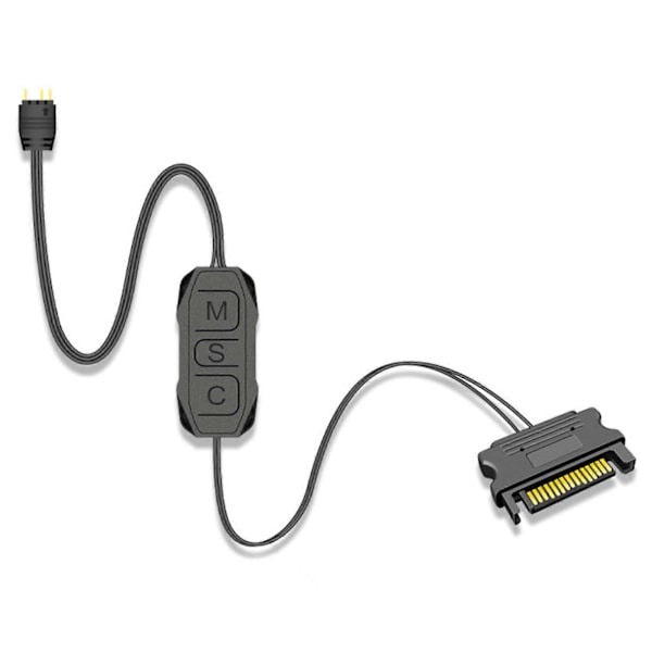Controller Mate Manuell Adresserbar RGB Kontroller ARGB LED Kontroller SATA 15-Pin til 3-Pin ARGB LED