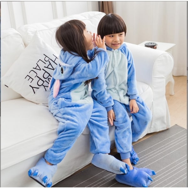 Stitch pyjamas blå rosa jumpsuit förälder-barn Stitch pyjamas Blue Stitch 125-140