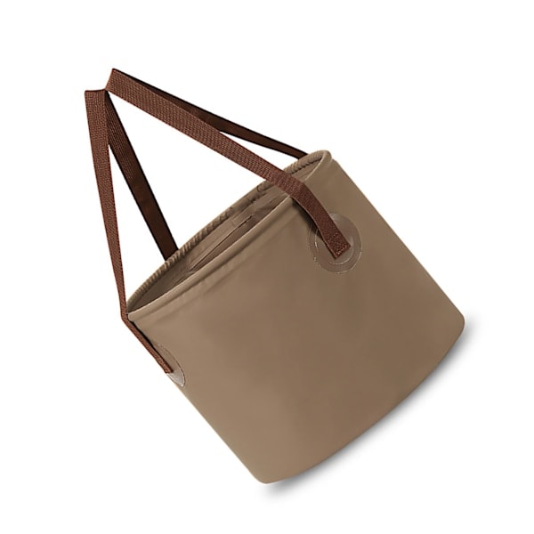 Utomhus Hopfällbar Hink Läckagesäker Luktfri Bärbar Camping Vattenhink för Picknick Diskning Fotbad 20L Kaffefärg
