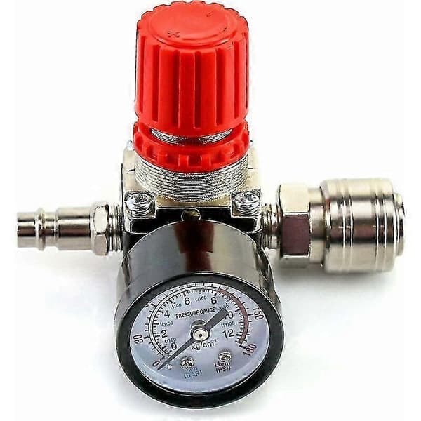 Luftkompressor trykregulator, 1/4 firevejs pneumatisk ekspansionsventil udskiftning trykregulator -