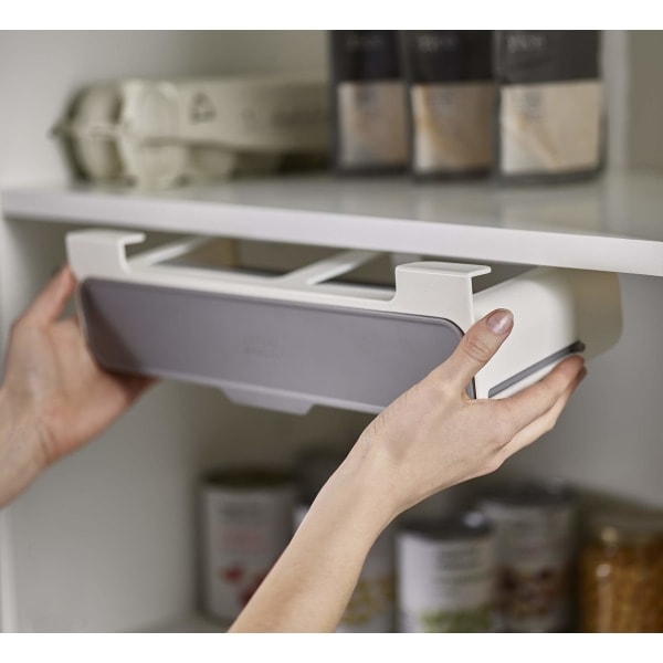CupboardStore In-Cabinet Kitchen Storage Under Shelf Spice Rack Organizer Grey