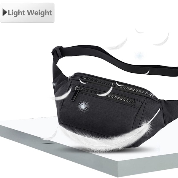 Fanny Pack för Kvinnor - Trendig Midjeväska, Bältesväska för Resor, Promenader, Löpning, Vandring, Cykling, Lätt att Bära Telefon, Plånbok