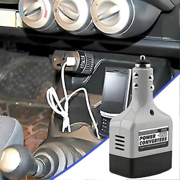 Bilomvandlare Universal Strömtransformator USB-gränssnitt 12V/24V Till 220V