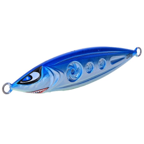200g Jigging 3D Självlysande Konstgjord Fisk Lockbete Saltvatten Fiskeverktyg
