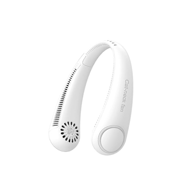 Bärbar Halsfläkt, Handsfree Bladfri Fläkt, 4000 Mah Batteridriven Bärbar Personlig Fläkt, Bladfri, Laddningsbar, Hörlursdesign, Usb-driven
