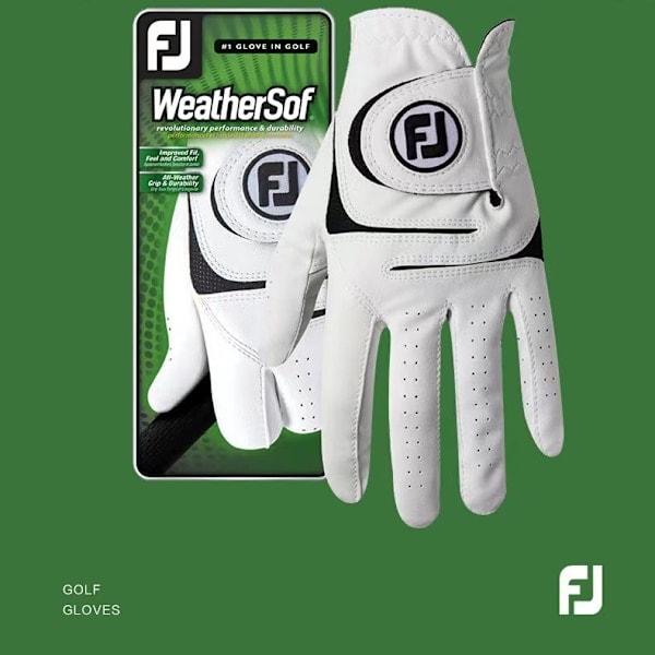 FJ Golfhandskar för Herrar Andningsbara Lammskinn Halkfria Vänster Hand Slitstarka 2 Stycken 23 yards