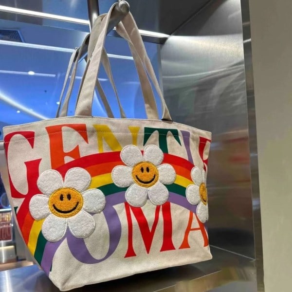 Damehåndtaske Canvas Tote Bag Messenger Bag