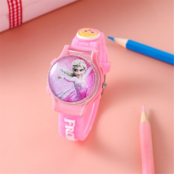 Barn Flickor Frozen Elsa Handledsklocka med Justerbart Armband [LGL] Rosa