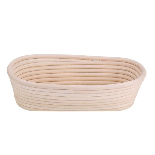 Håndlavet Ubleget Naturlig Rattan Hævekurv Dej Brødbagesæt, 27,5x14x8cm