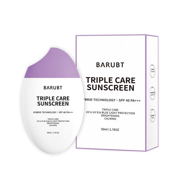 BARUBT Triple Care Protective Cream/Lotion: UV Protection, Refreshing, Non-greasy, Universal, Multi-functional 50ml
