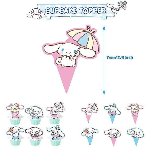 Cinnamoroll hundtema, festdekorationer, inklusive banderoll, ballonger, set