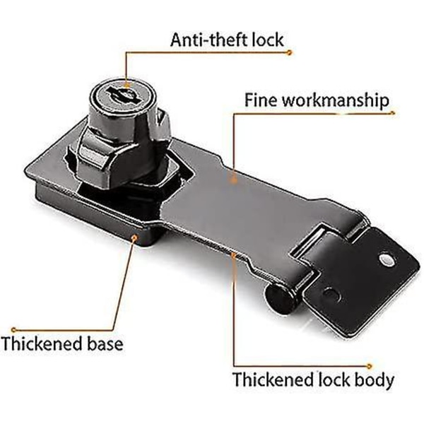 Keyed Hasp Locks Twist Knob Keyed Locking Hasp For Small Doors,cabinet