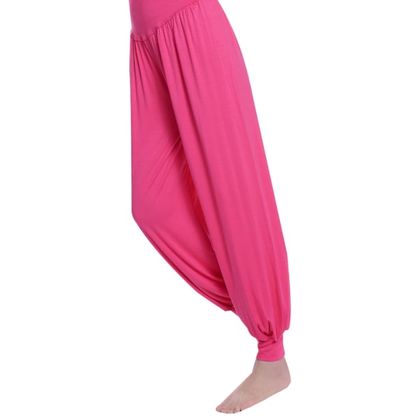 Sport Yoga Byxor Hög midja Lykta Löp Fitness Byxor rose red 3XL