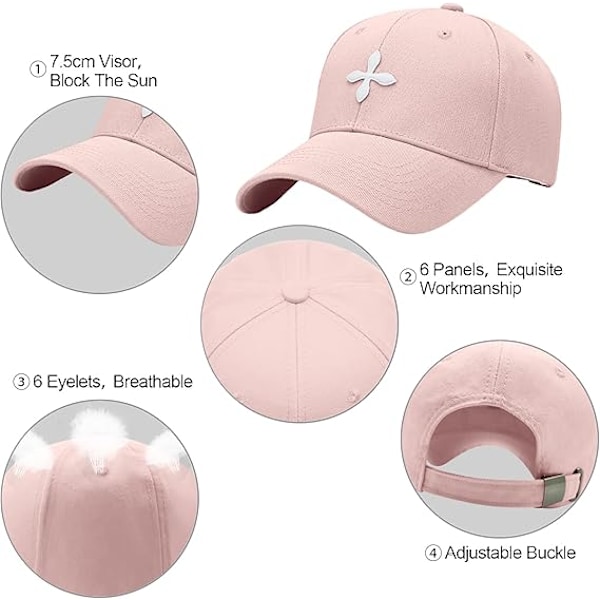 Broderet Baseball Kasket Unisex Justerbar Åndbar Casual