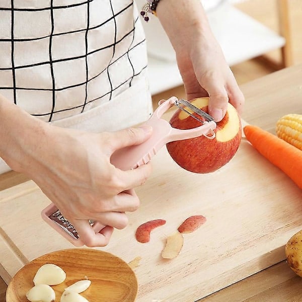 2 stk. Pink Kiwi Papaya Salat Hakker Skræller Grøntsag Rustfrit Stål Køkkenredskab