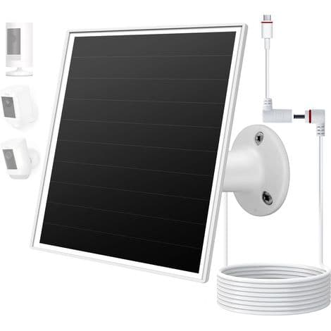 5W solcellelader for utendørs sikkerhetskameraer – DC 5V kompatibel med Micro USB og USB-C oppladbare batterikameraer