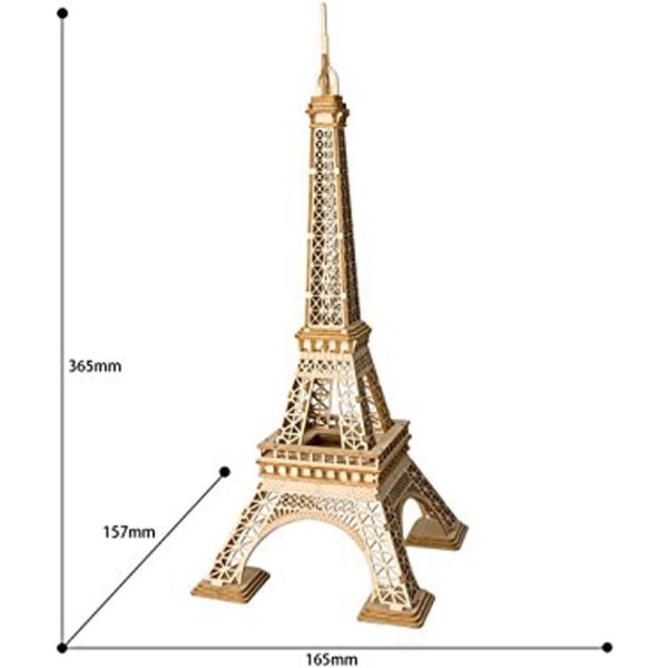 3D træpuslespil byggelegetøj - DIY Model Craft Kit - Tg501 Eiffeltårnet Tg501 Eiffel Tower