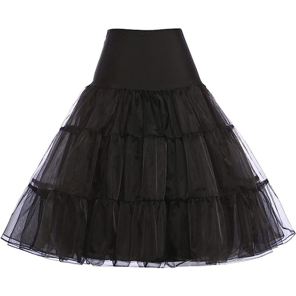 50-tals underkjol Rockabilly Dress Crinoline Tutu naiselle Black XL