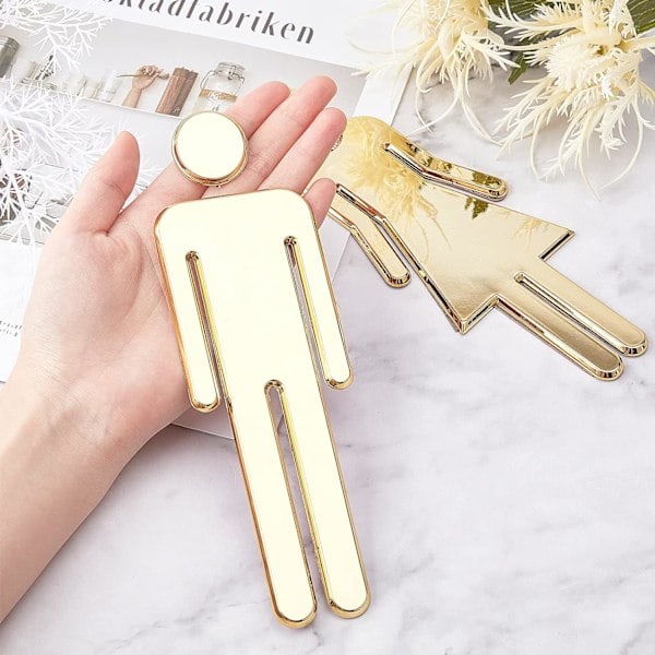 Självhäftande toalettskyltar - Toalettdörrskyltar för hem, hotell, kontor och butik