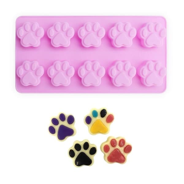 4 stk. forme non-stick matklassad hundehvalp, pote- og benform
