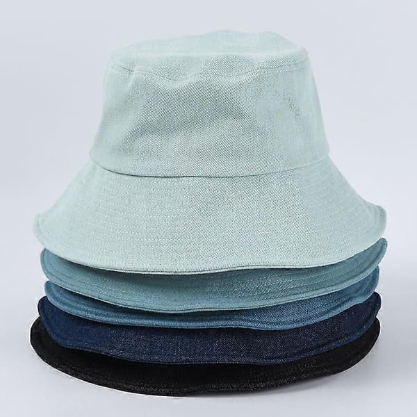 Solhat, Dame Bucket Solhat, Foldbar Udendørs Hurtigtørrende Hat, Vind- og UV-bestandig Hat (Sort)