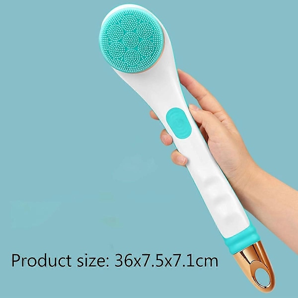 Ryggskrubbare Dusch Exfolierande Elektrisk Ryggtvätt Dusch Loofah Silikon Torrborstning Kroppsborste Uppladdningsbar Effekt Män Kvinnor Fot Hudvård Exfol
