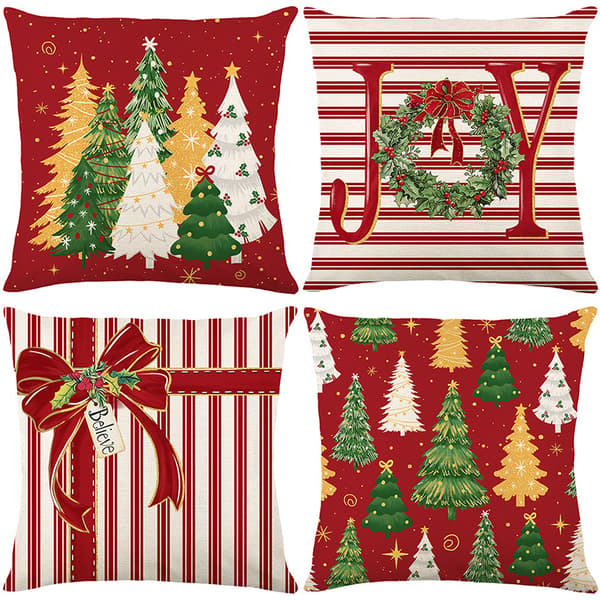 Juleputetrekk nattbordspute sofapute firesett 45*45cm