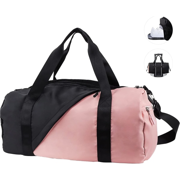 Resväska, gymbagageväska, pato, bärbar med stor kapacitet pink