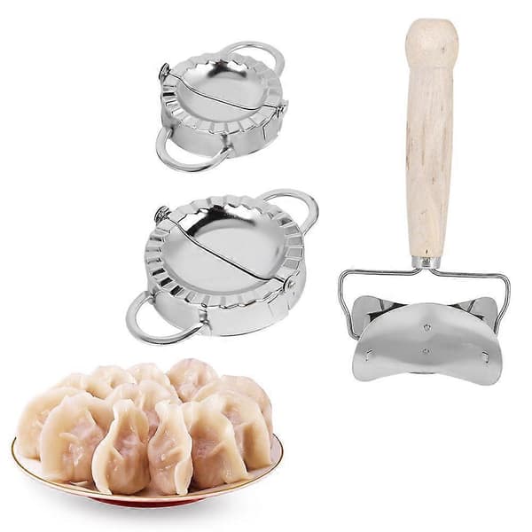 304 Rustfrit Stål Manuel Dumpling Maker Sæt med Dumpling Indpakningsværktøj Køkken Gadgets