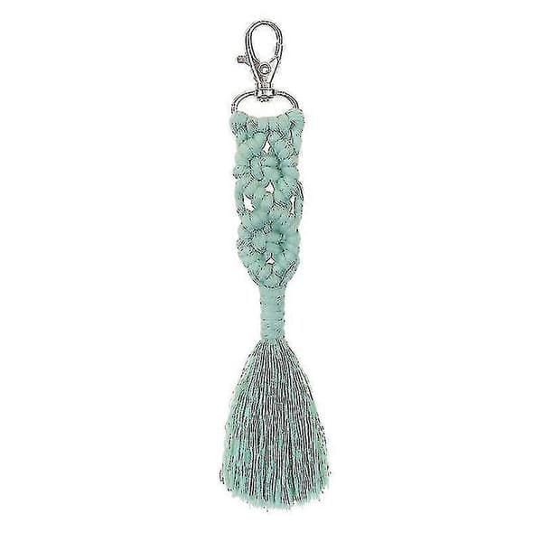 Kvaster Nøgleringe Til Kvinder Nøgleholder Nøglering Macrame Taske Charm Bilophæng