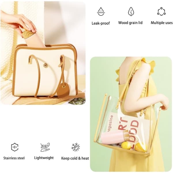 Mini Vakuumflaske i Rustfritt Stål med Doble Vegger (Rosa)