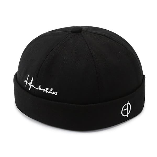 Docker-lippis puuvillaa MUSTA BLACK