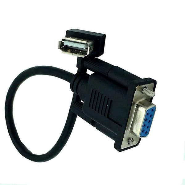 Kompakt RS232 DB9 hun til USB 2.0 A hun seriel kabeladapter til