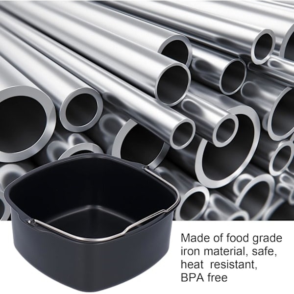 Kageform, kageform, jernvarmebestandig friturekageform, nonstick pizzapander, genanvendelig bageform, frituretilbehør (18 cm)