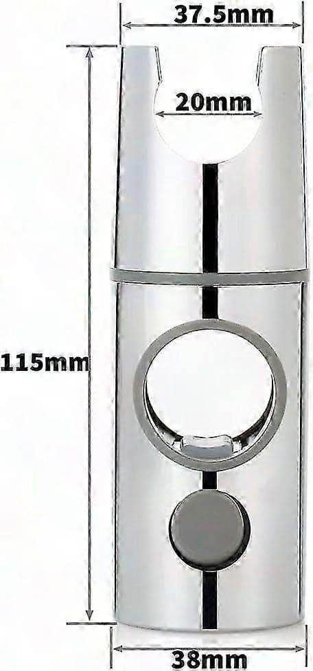 Justerbart duschhuvudhållare för 25 mm väggstång
