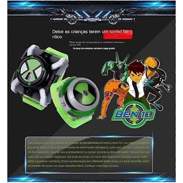 Klockleksak Omnitrix Ben10 Ben 10 Action Modell Barnklocka Gåva - Perfekt Armégrön