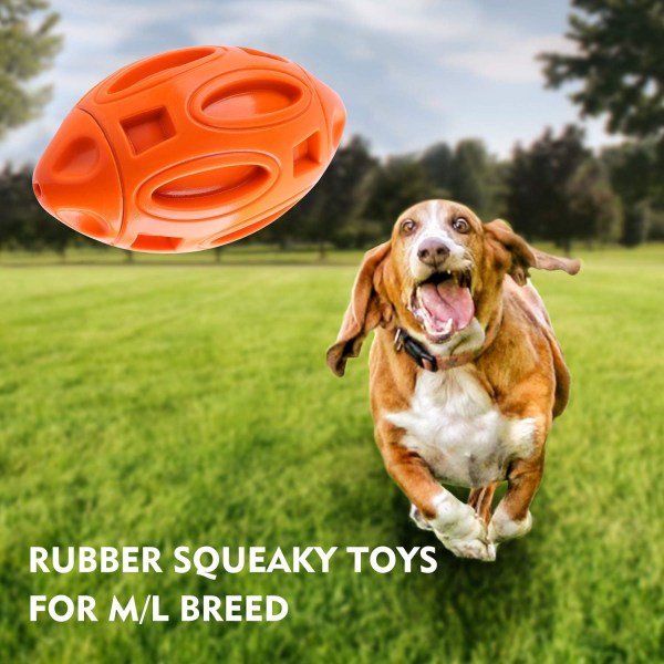 Hund Gummi Rugby Toy Orange