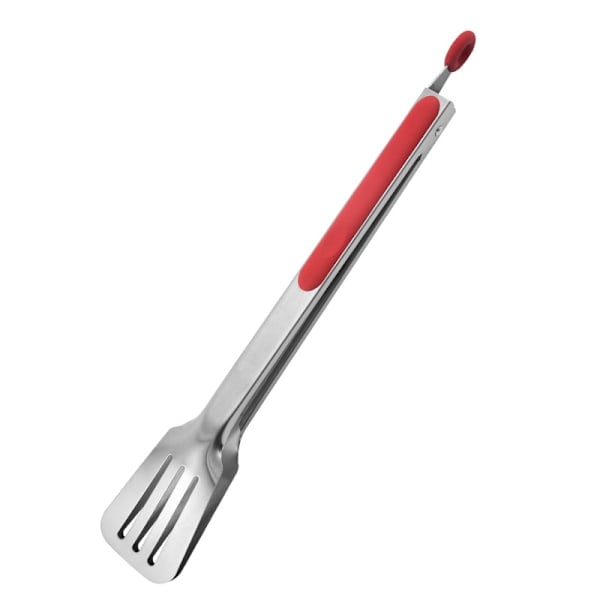 Premium 304 Rustfritt Stål Grillspade, Kraftig Non-Stick BBQ Matlaging Kjøkken Tang Rød
