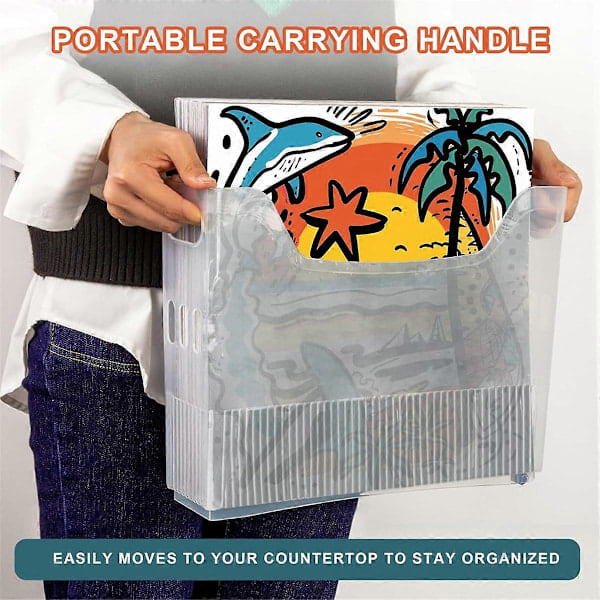 4 Deler 12 X 12 Tommers Papir Oppbevaring, Scrapbook Papir Oppbevaring med Hjul, Scrapbook Papir Oppbevaring, 12 X 12 Tommers Papir