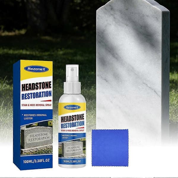 Gravsten Restaurering & Rengøringsspray, Stenrenser Gravstenssæt-100ML 1PCS