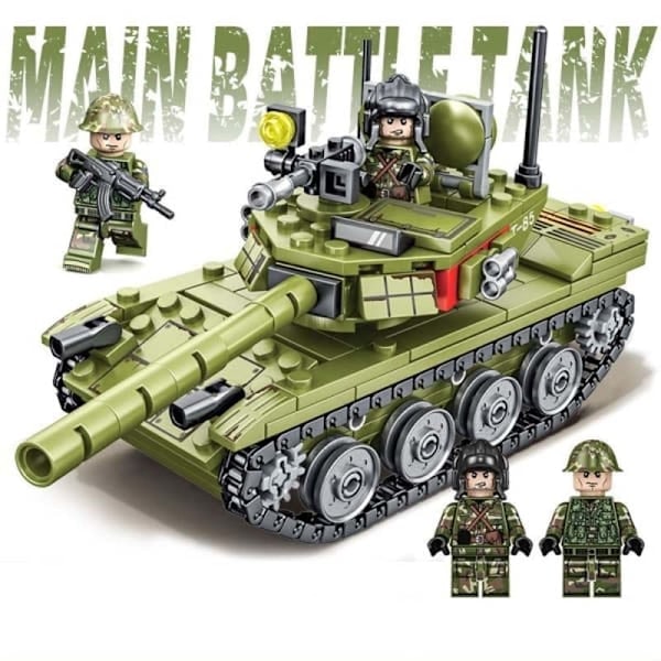Militær 85 Tank Byggeklodser WWII Pædagogisk Legetøj med To Dukker 1 Sæt-Xin