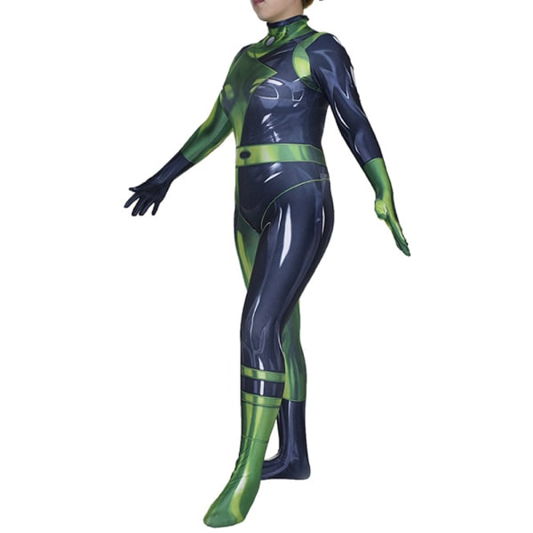 Kvinnor Cosplay Kostym Superskurk Halloween BodySuit -haalari L