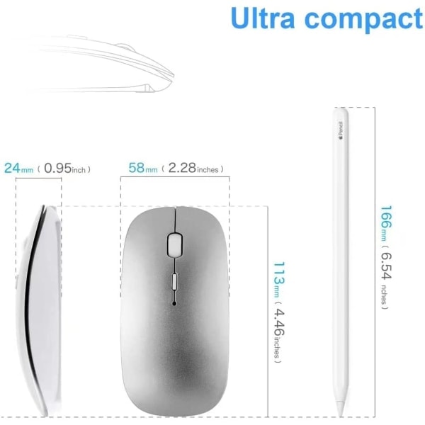 Bluetooth-mus, för MacBook/surfplatta/iPad/iPhone
