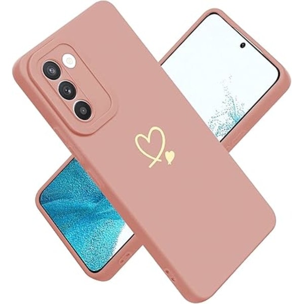 Rosa, Samsung S22 5G-cover med kamerabeskyttelse, højkvalitets TPU-silikone tyndt blødt anti-ridse stødabsorberende cover til Samsung Galaxy S22 med smuk...