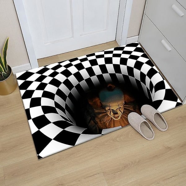 It 3D Reikä Ovimatto Caretive Vortex Illuusio Ovimatto Stereo Vision It Illuusio Matto 60X90cm