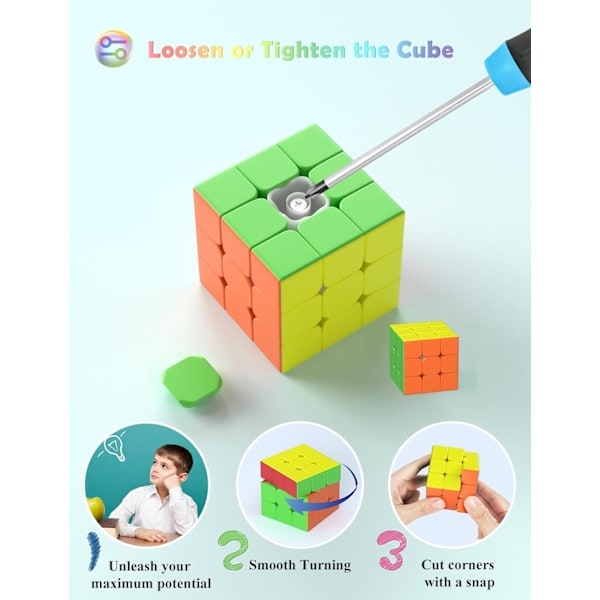 Snabb kube Snabb kube - Snabb smidig vridning Solid Holdbar & klistremerkefri Frosted, Beste 3D puslespill Magic Cube Toy - Vrider raskere enn originalen...