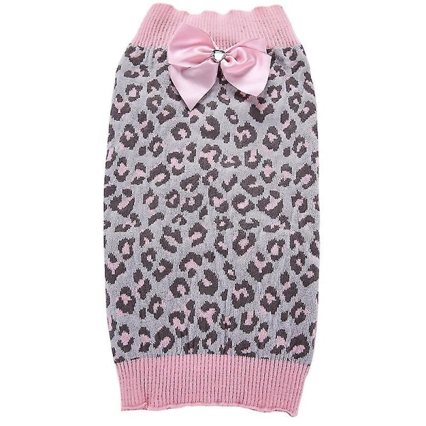 Winter Leopard Warm Cat Genser Mote strikk