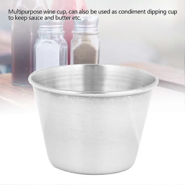 Portable Vinkrus i Rustfrit Stål, Smørkop, Dipskål (75 ml)