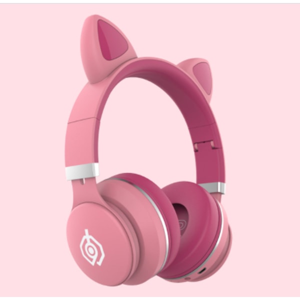 Hovedtelefoner Cat Ear Bluetooth trådløs over pink